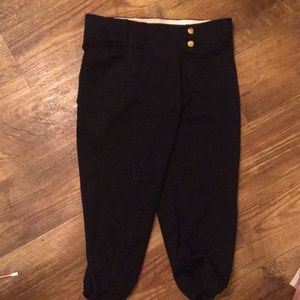 8-10 years old Black baseball practice pants.